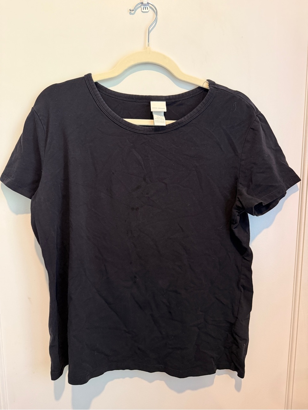 H&M Dark Blue Short Sleeve Scoop Neck Tee